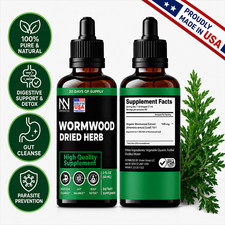 Wormwood Extract Liquid Drops Gut Health Pure Detox Cleanse Herbal Tincture 2oz picture