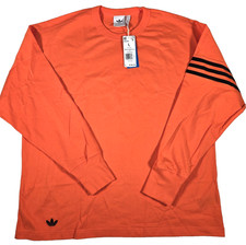 Adidas Original Men’s Large Long Sleeve Shirt Semi Impact Orange New picture