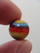 Vintage Marbles Akro Agate Corkscrew Superman Nice Place Holder Poor picture