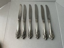 Vintage Wallace Sterling Silver Set of 2 Dinner Knives 8 7/8” Grand Baroque picture