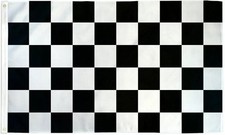 CHECKERED FLAG 3 x 5 Feet NASCAR RACING BLACK WHITE-ON SALE picture