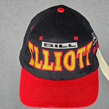 Vintage 1997 Bill Elliott McDonalds 94 Ford Racing Snapback Hat Black Red Mens picture