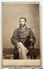 Mathew Brady CDV Well Dressed Man with Top Hat 1860s Photo picture