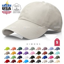 Cotton Baseball Cap Ball Dad Hat Adjustable Plain Solid Washed Men Premium 2026 picture