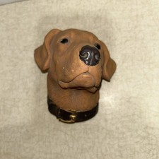 Vintage 1991 Price Labrador Retriever Head Bust Wall Plaque Hanging W/Collar picture