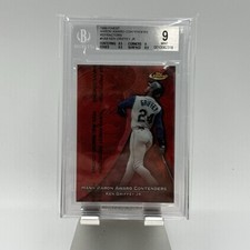 1999 TOPPS FINEST REFRACTOR KEN GRIFFEY JR #HA8 HANK AARON AWARD BGS 9 picture
