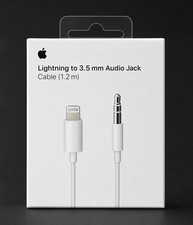 Genuine OEM Apple Lightning to 3.5mm Audio Jack Cable 1.2m White A1879 MXK22BZ/A picture