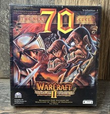 RARE Warcraft II: Tides Of Darkness “The Next 70 Levels” PC Game SEALED Big Box picture