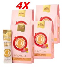 4X C9 C-Nine Coffee Mix Gold ProSlim Instant Thai Coffee Fish Collagen Sugar Fre picture