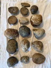 South West Kentucky Native American Discoidal Game Stone Chunkey Large Set Of 16 picture