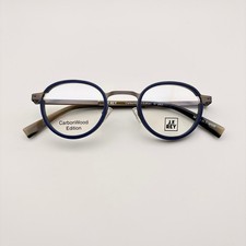 J.F. REY JF2979 2505 Blue CarbonWood Round Eyeglasses 43mm NEW picture
