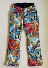 NEW Bogner Fire & Ice Stina Multi Color Abstract Print Ski Pants Women’s 8 picture