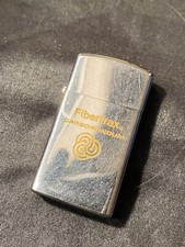 Rare Zippo ADVERTISEMENT Vintage 1975 FIBERFRAX CARBORUNDUM - WORKS 🚬😎 picture