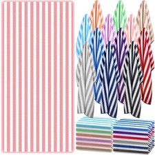 Preboun 50 Pcs Striped Beach Towels 28 x 60 Inches Colorful picture