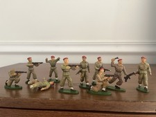 Vintage Starlux France Plastic Toy Soldiers Parachutiste Platoon Lot Of 10 *READ picture