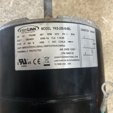 InterLINK YKS-250-6-66L Condenser Fan Motor 380/460V 1/3HP 1075RPM 1Ph 2-2 picture