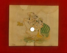 Original Hand Painted Indian Erotic Kamasutra Finest Love Scene Couple Painting picture