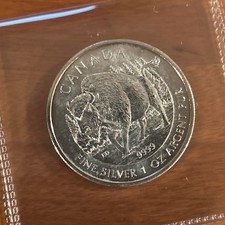 2013 Canada Buffalo Wood Bison 1oz .9999 Silver Coin Wildlife Series picture
