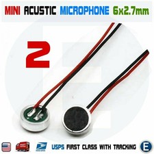 2pcs Mini Acoustic Electret Microphone 6x2.7MM Omnidirectional with leads Micro picture