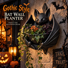 **Gothic Bat Hanging Planter Pot - 3D Printed Succulent Flowerpot Garden Decor** picture