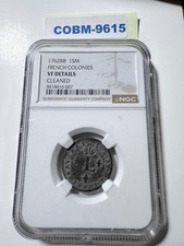 1762BB 1SM Sou Marque French Colonies VF Details Cleaned COBM-9615 picture