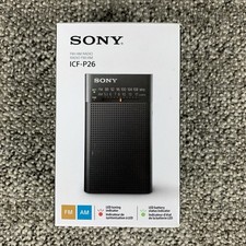 Sony ICF-P26 Portable Pocket FM/AM Radio Built-in Speaker Open Box Tested picture
