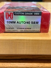 Hornady Custom Grade 3-Die Set 40 S&W/10MM AUTO (.400) - #546533 NEW SEALED picture
