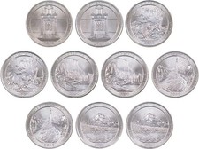 2010 P&D Quarter 10 Coin Set Clad Uncirculated Mint State picture