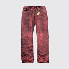Robin's Jean Size W36 Men Red Metallic Regular Fit Denim with Studs on Back picture