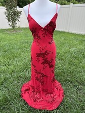 NWT Lulu’s Valhalla red sequin lace up maxi elegant formal dress Sz XL picture