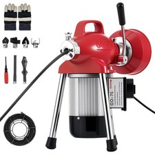 GRAVEE Electric Drain Cleaner Machine Auto Feed 400RPM Pipe Sewer Dredge Tool  picture