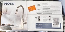 NEW MOEN Gilden Single Handle Pull-Down Sprayer Kitchen Faucet 87679SRS Sealed picture