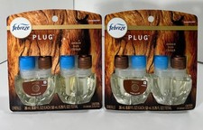 2x FEBREZE Plug Scented Oil Refills Wood ~ AMBER OUD CEDAR 0.87 fl. oz. ea.- NEW picture