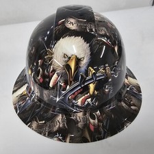 full brim hard hat custom hydro dipped IN US NAVY WE THE POEPLE DONT TREAD ON ME picture