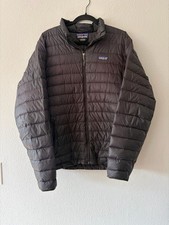 Patagonia Men’s Down Sweater Jacket LARGE Black Puffer Full Zip Gorpcore picture