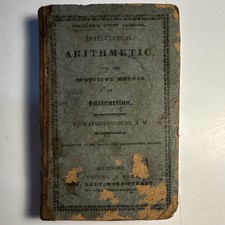 1828 Warren Colburn First Lessons Intellectual Arithmetic Antique School Book picture
