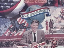 Vintage Original 1980s Ronald Reagan Master Of Ceremonies Poster Political 1984 picture