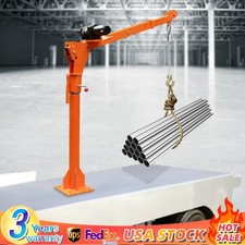 1100lbs Truck-Mounted Base Crane Hoist Lift Pickup with 12V Electric Winch New picture