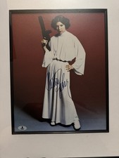 Carrie Fisher Autographed 11 x 14 STAR WARS Princess Leia Beckett Authenticated picture