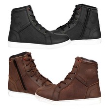 Mens Motorbike Leather Boots Short Ankle Waterproof Shoes Protective Footwear picture