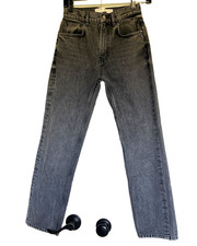 IRO PARIS VINTAGE BLACK STRAIGHT LEG DENIM JEANS SIZE: 26 picture