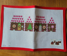 Gingerbread House Ornament Hand Painted Custom Needlepoint Canvas version 1 picture