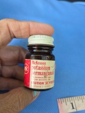 Vintage McKesson Potassium Permanganate Amber Glass Bottle  Apothecary display picture