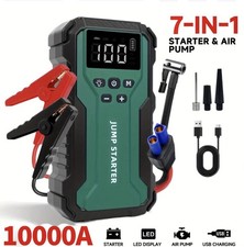 10000A 7-in-1 Car Jump Starter Air Compressor 150PSI Battery Booster LED picture