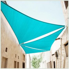 ColourTree Turquoise Custom Size Triangle Sun Shade Sail Canopy Fabric Outdoor picture