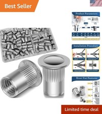 Lightweight 1/4-20 Rivet Nuts - 88 Pcs Stainless Steel for Easy Installation picture