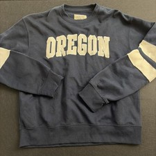 Vtg Oregon Sweatshirt Men's Sz XL Navy Blue Embroidered New York Popular Airport picture
