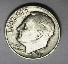 1949-D Roosevelt Better Grade Dime Inventory A picture