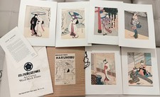 Suzuki Harunobu Woodblocks Set of 6 Prints Portfolio Orig Pkg M. Nakazawa Vtg picture