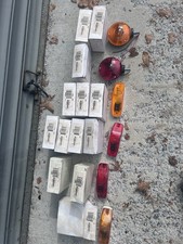 Lot of 13 NOS Truck-Lite Lights – Made in USA – Red & Amber, Original Boxes picture